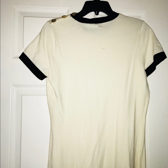 Cream and black knit sweater dress - Picture 6 of 9